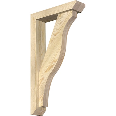 Funston Slat Rough Sawn Bracket W/ Offset Brace, Douglas Fir, 4W X 16D X 28H